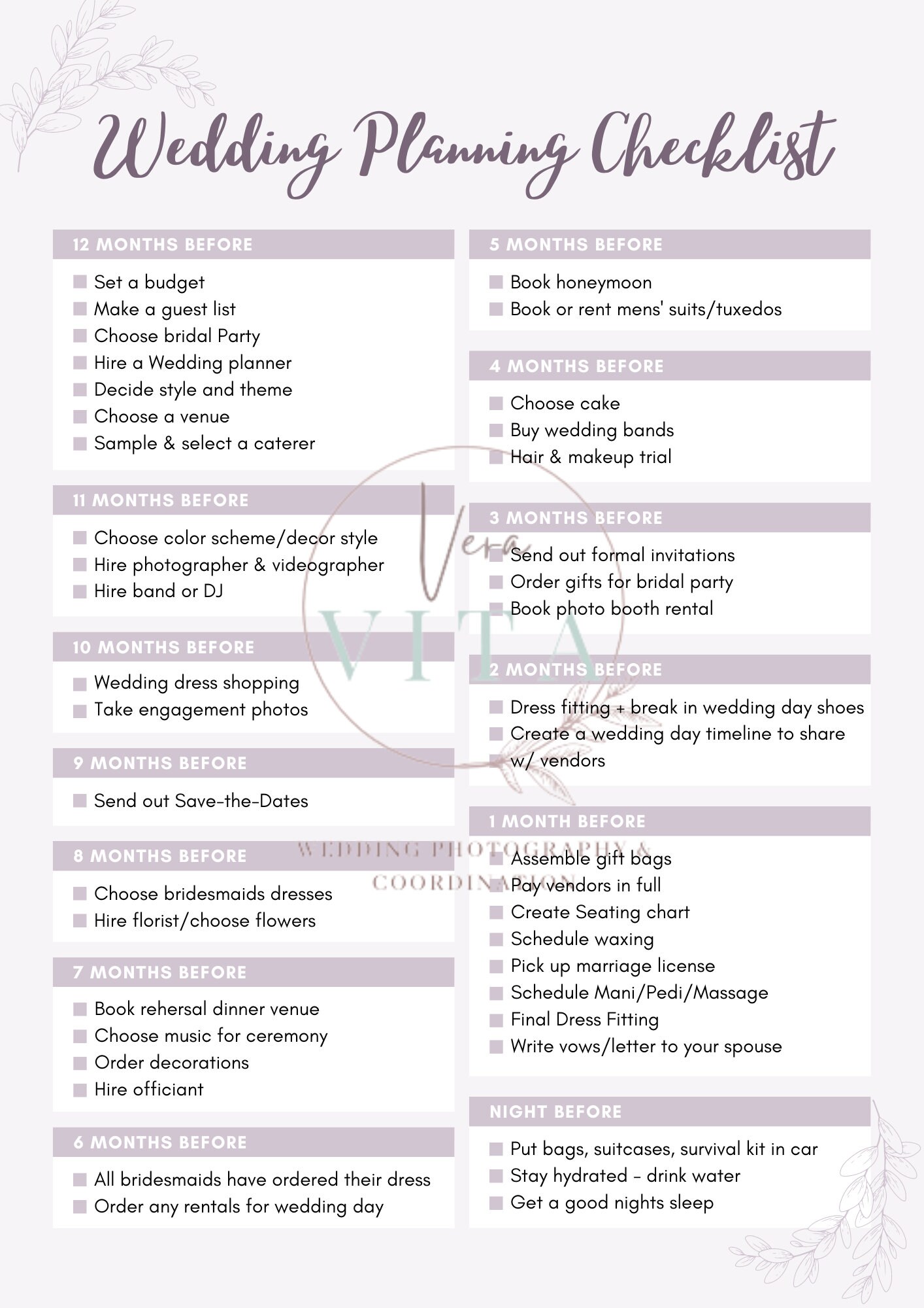 Ultimate Wedding Planning Checklist