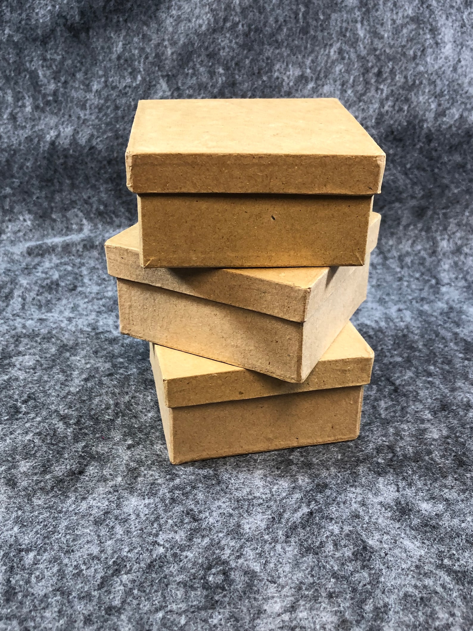 Paper Mache 3 Square Boxes With Lids Pack of 3 DIY Etsy