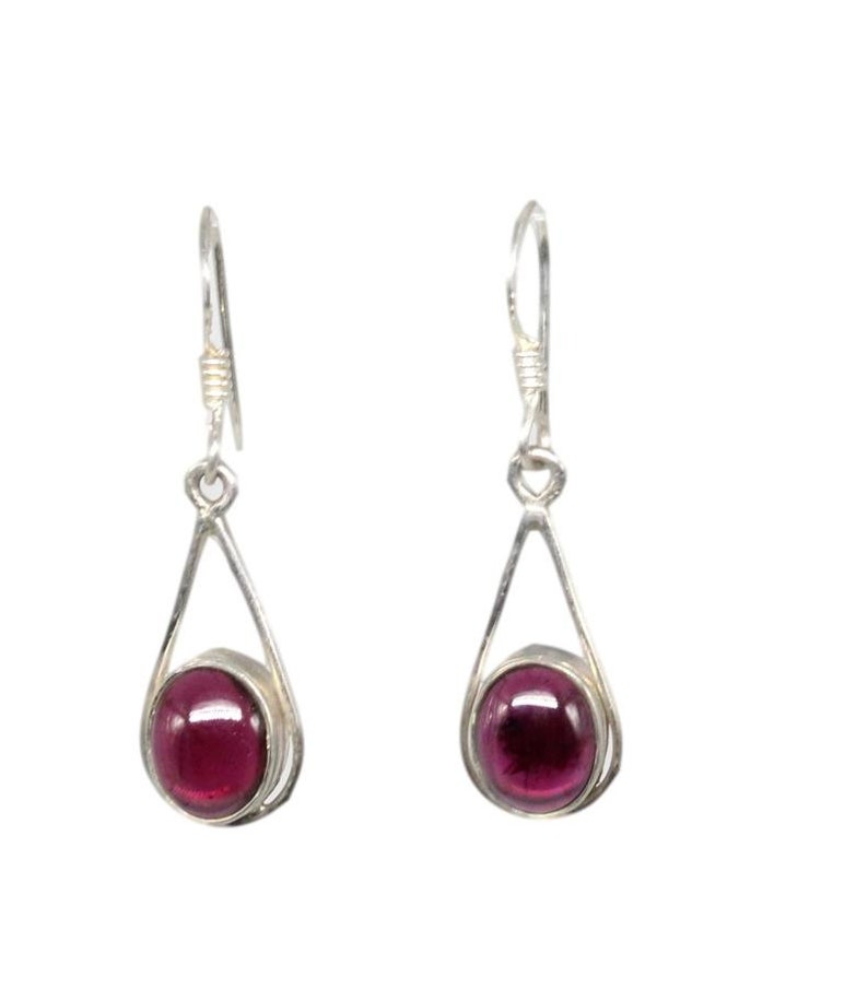 Stunning Natural Red Garnet AAA Quality 925-Sterling Silver drop Earring Gemstone,Gifts for her,Earrings For Women-Valentine/'s Gift-7.3 gm