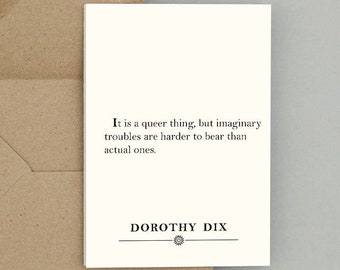 Greeting cards with envelopes: Quote by Dorothy Dix (natural white)