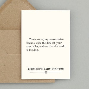 Greeting cards with envelopes: Quote by Elizabeth Cady Stanton (natural white)