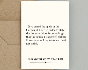 Greeting cards with envelopes: Quote by Elizabeth Cady Stanton (natural white)