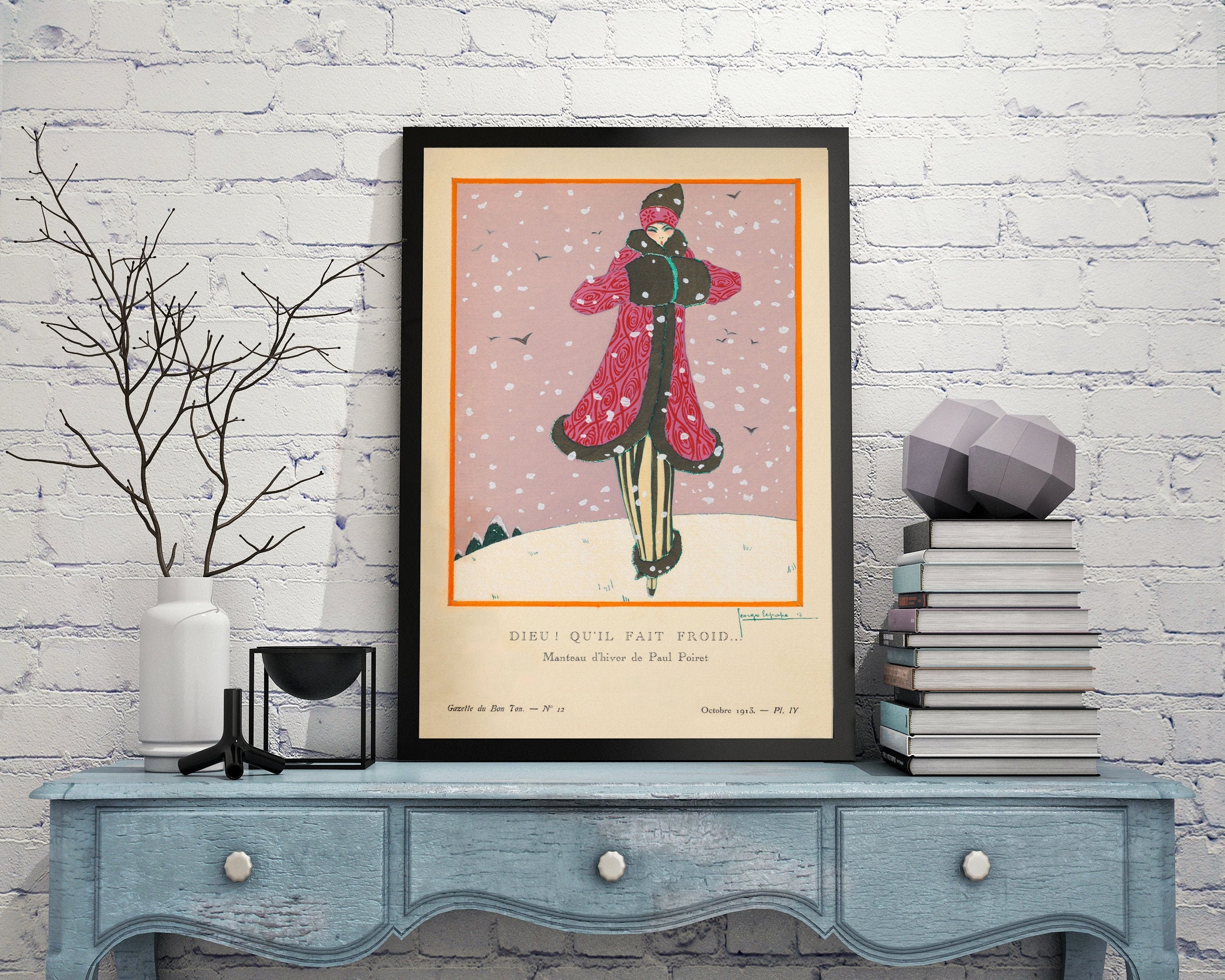 Antique Fashion Plate Print Dieu Qu Il Fait Etsy New Zealand