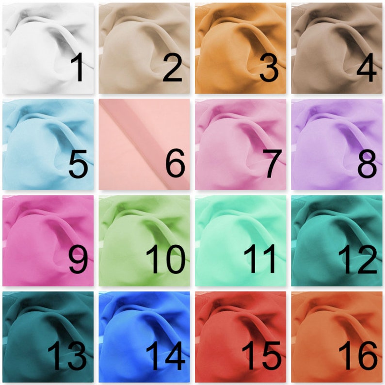 Jupe Demoiselle d'Honneur en mousseline et élastique lurex, différentes couleurs à définir, réalisée sur mesure image 9