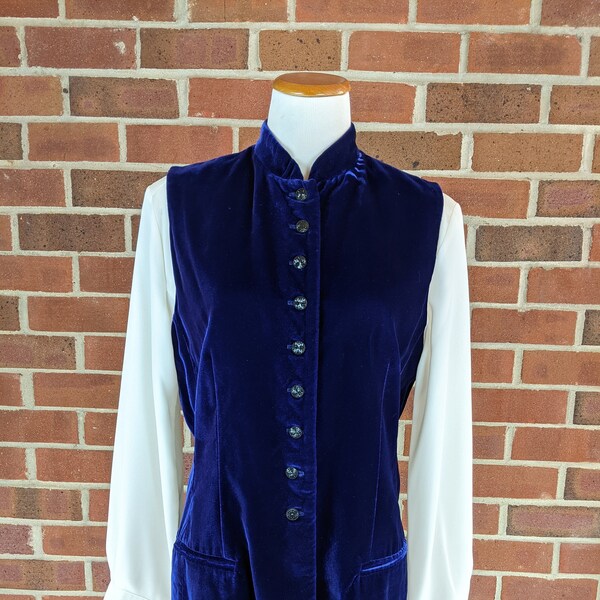 80s Purple Velvet Waistcoat