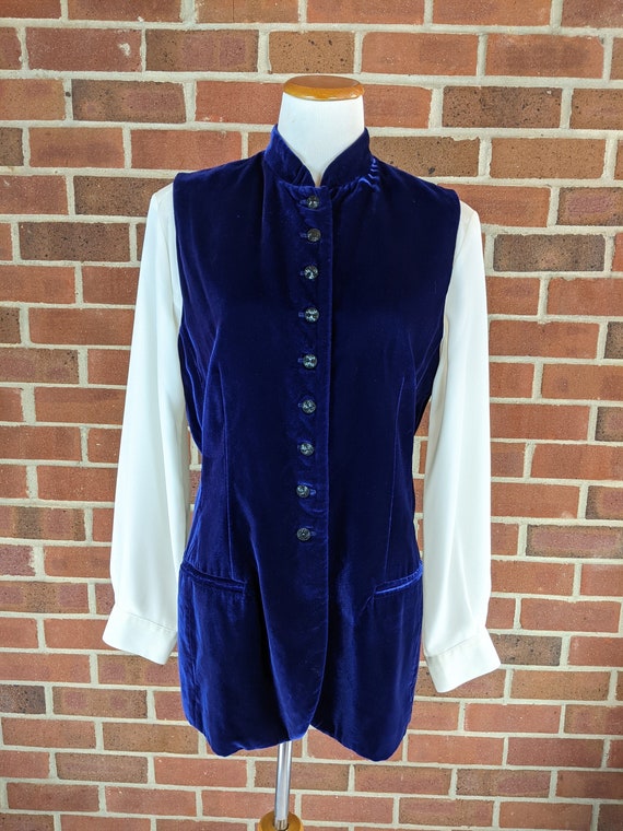 80s Purple Velvet Waistcoat