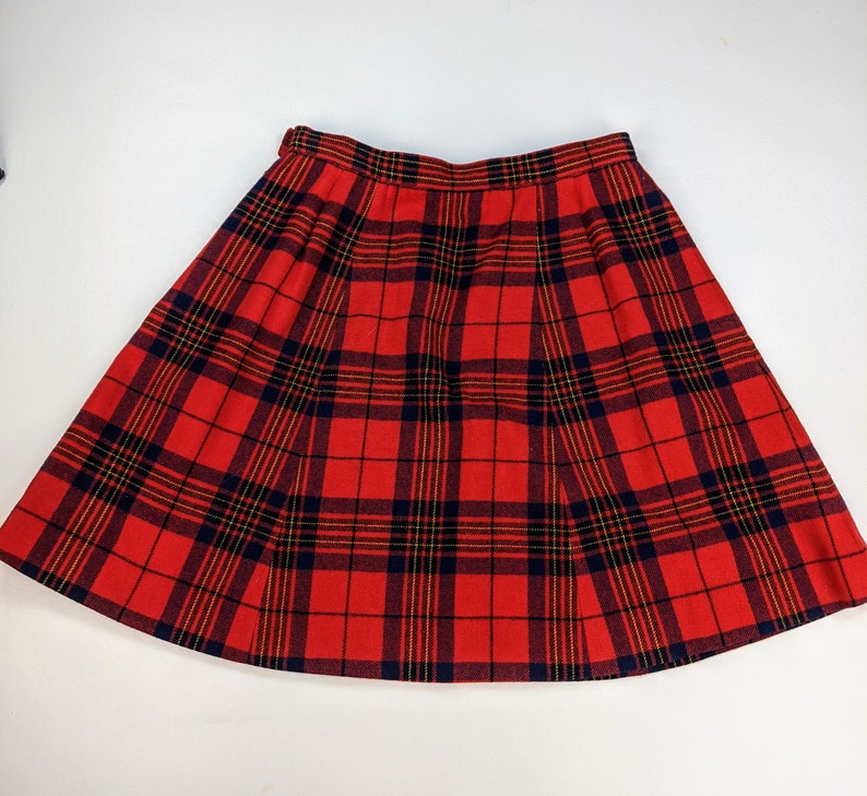 Pendelton Red Plaid Wool Skirt