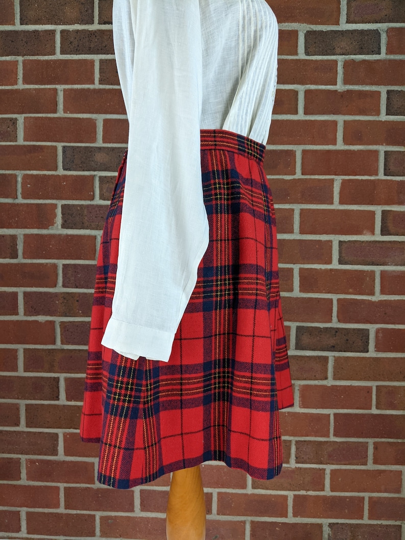 Pendelton Red Plaid Wool Skirt