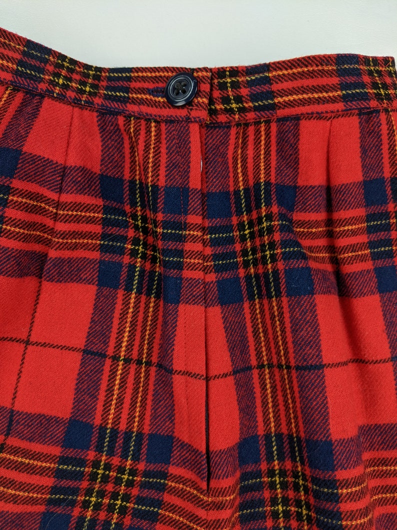 Pendelton Red Plaid Wool Skirt