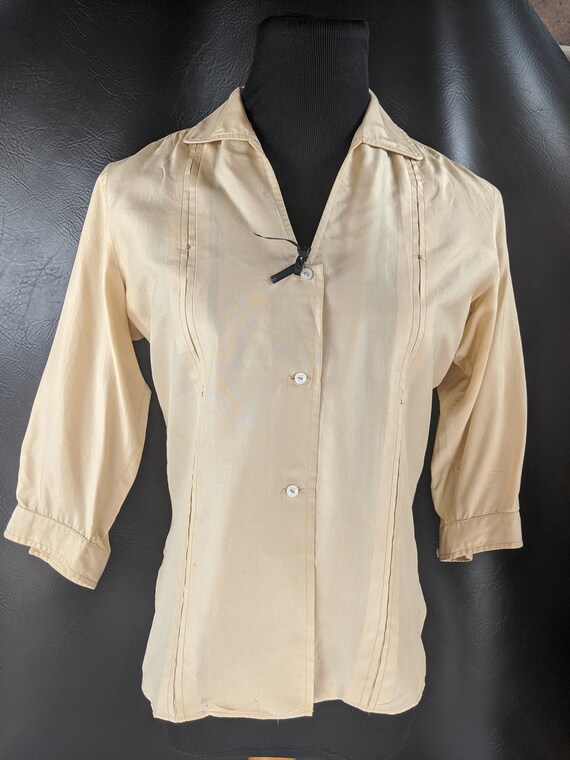 Vintage 30s/40s Cream Blouse