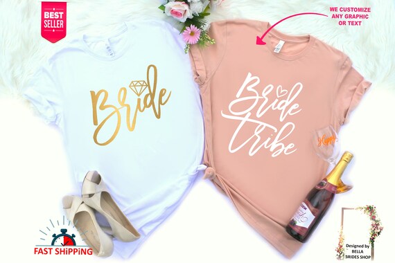 Bride Shirt, Bride Tribe Shirt, Bridesmaid Tshirt, Wedding Party Shirt, Squad Goals, Bachelorette Party, Bridal Party Shirt, Wedding Shirts