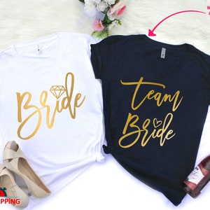 Team Bride Shirt, Bachelorette Tshirt, Maid of Honor Shirt, Bridesmaid Shirt, Bride Tribe Shirt, Bridesmaid Proposal, Wedding Party Shirt