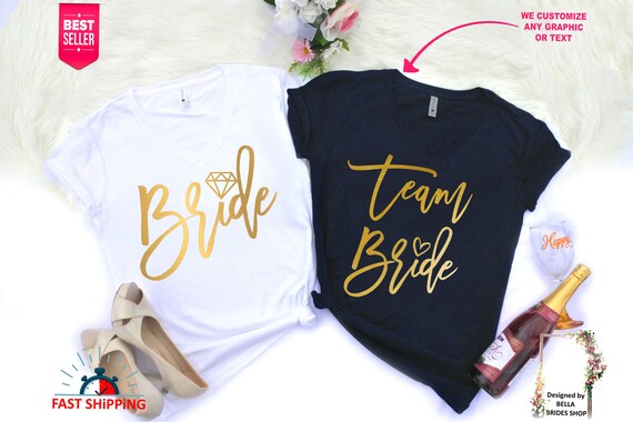 Team Bride Shirt, Bachelorette Tshirt, Maid of Honor Shirt, Bridesmaid Shirt, Bride Tribe Shirt, Bridesmaid Proposal, Wedding Party Shirt