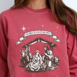 Christ Nativity Long Sleeve Shirt for Christmas Holiday