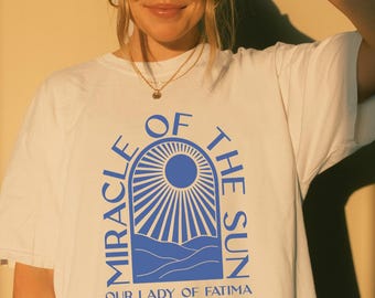 Our Lady of Fatima Miracle of the Sun Catholic Women's Tee