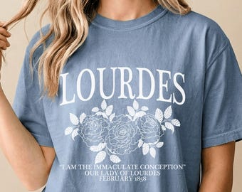 Our Lady of Lourdes Floral T-Shirt