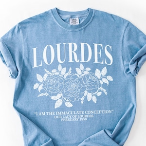 Our Lady of Lourdes Floral T-Shirt