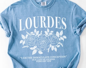 Our Lady of Lourdes Floral T-Shirt