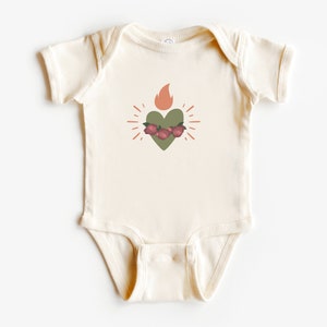 Immaculate Heart of Mary Baby Tee: Catholic Infant Apparel