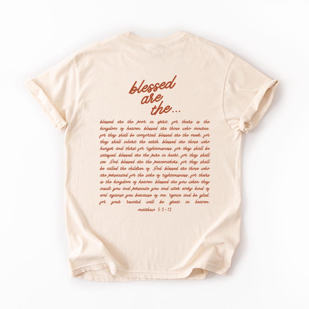 The Beatitudes Catholic Tee - Etsy