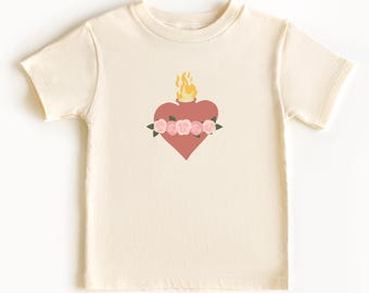 Immaculate Heart of Mary Baby Tee: Catholic Infant Apparel