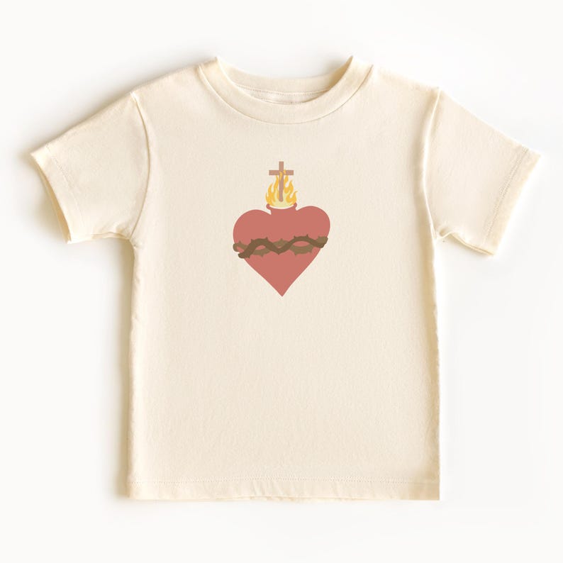 Sacred Heart of Jesus Baby One-Piece: Catholic Child Tee Bild 1