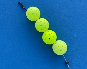 Pickleball Holder with Carabiner Hook, Holds 6 Balls