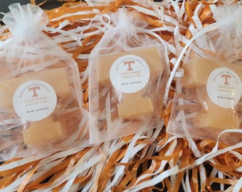 University of Tennessee Set of 3 Mini Soaps ..Scented in Orange Essential Oil