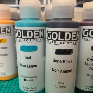 Folkart Metallic Acrylic Paint in Assorted Golden Colors Such as Pure Gold  660, Rose Gold, Antique Gold, Inca. 2 Fl Oz. Single Bottle 