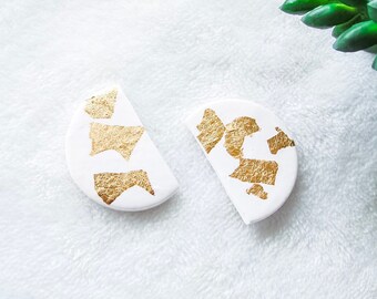 Minimalist Earrings - Alyssa design | white earrings | Wedding