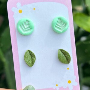 Matcha Latte Studs - Earrings studs - Matcha Lovers - Drinks earrings