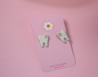 Tooth Earrings studs, Dentist Jewelry, studs, gift