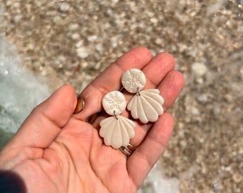 Shell Earrings | Summer earrings | Island life | beach earrings | sanddollar | vacation jewelry | perfect gift