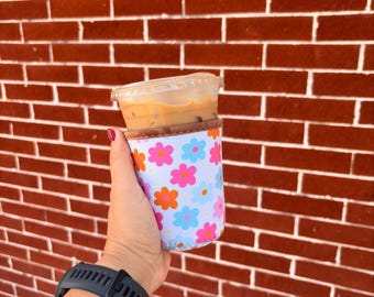 Coffee sleeve | Iced Coffee Sleeve | Neoprene Iced Coffee | Trendy Coffee Sleeve | Iced Matcha | Teacher Gift | Iced Coffee | Eco-friendly
