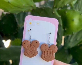 Mickey Mouse ice cream bar, magic earrings, magic lovers, polymerclay earrings, handmade from scratch