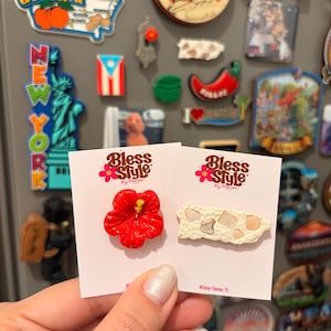 Puerto Rico Magnets | Mini magnets | Refrigerator |Island | PR | Butter Cup | PR Flag | Hibiscus| flower maga | The nose
