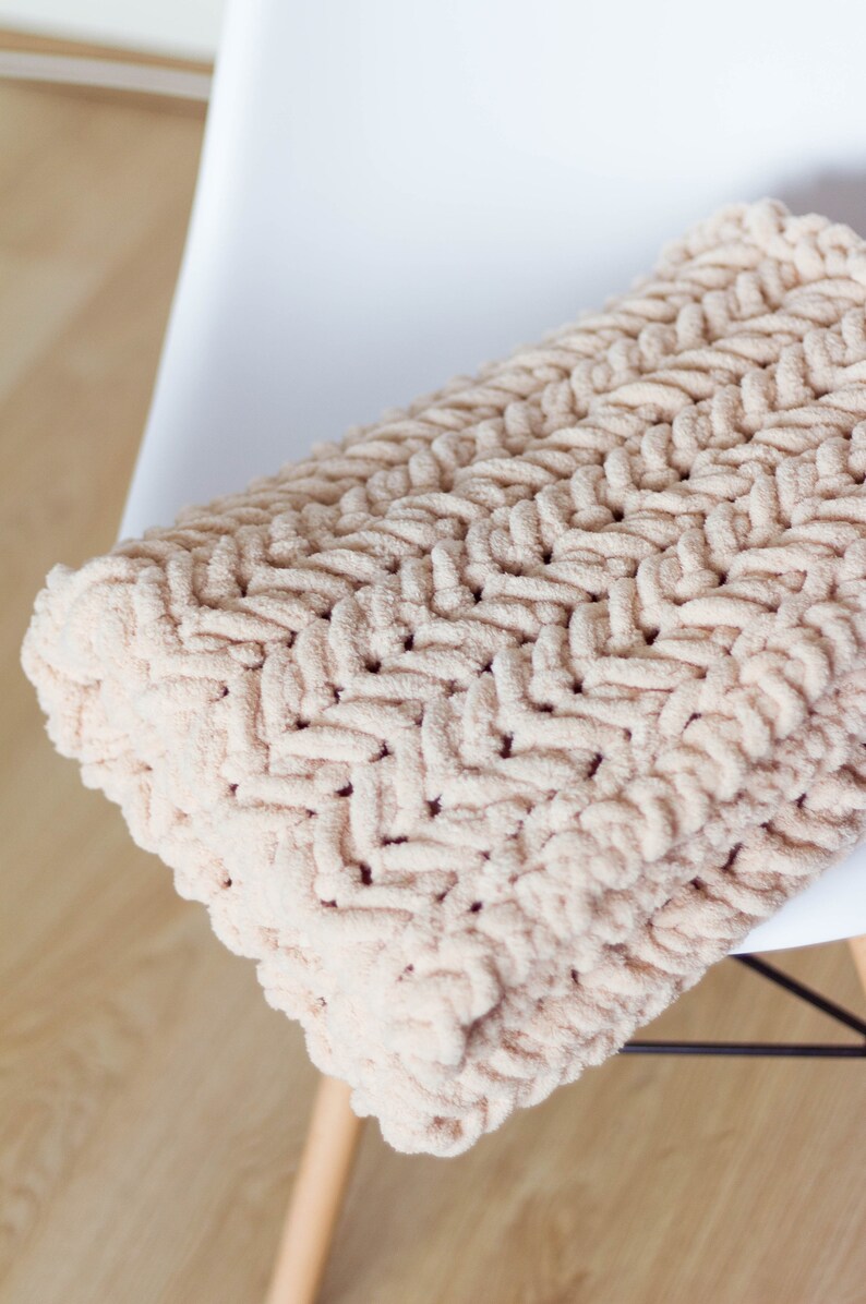 Knitted Baby Blanket Beige Baby Bedding Beige Blanket Etsy