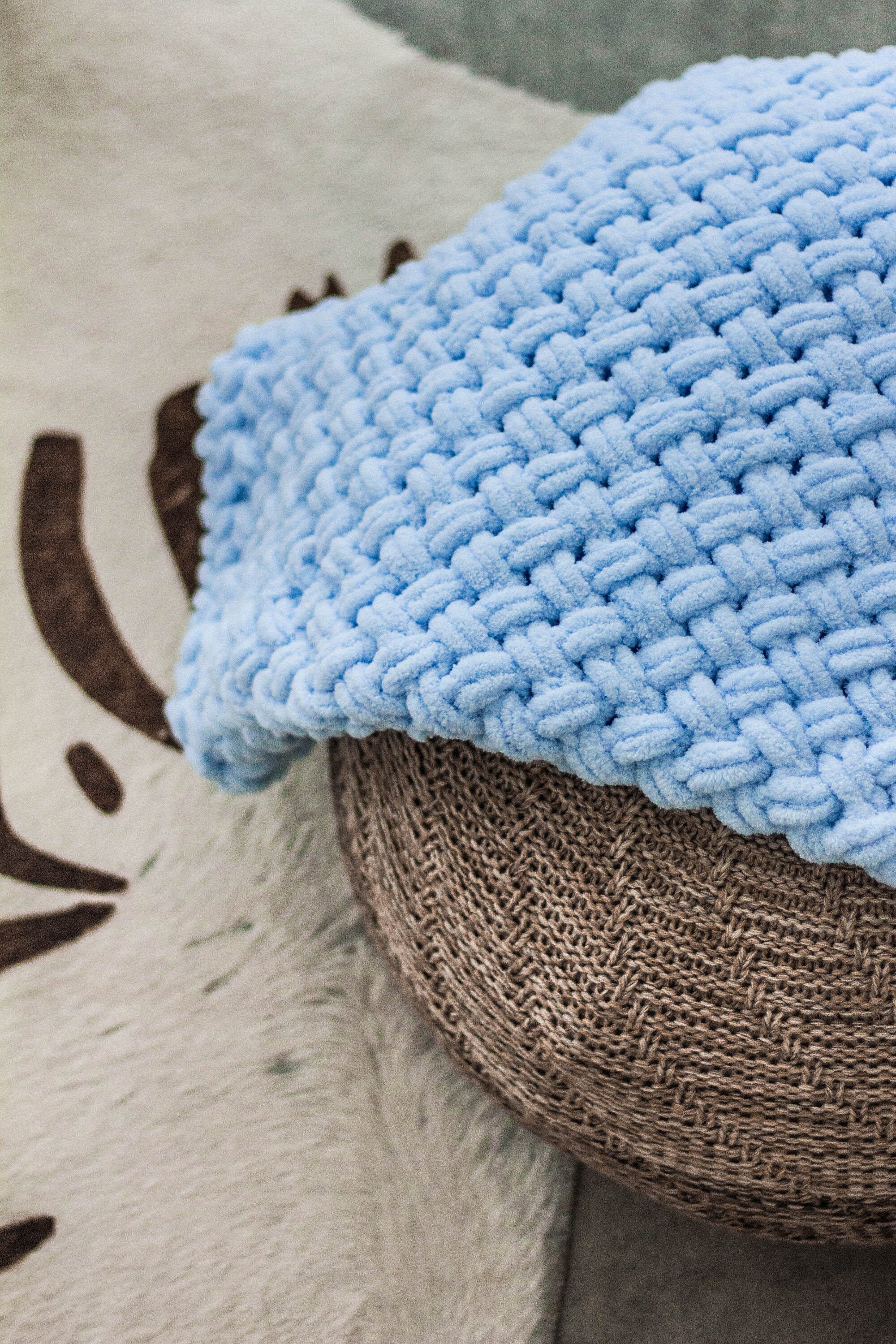 Light Blue Baby Blanket Soft Baby Blanket Expecting Mom Etsy