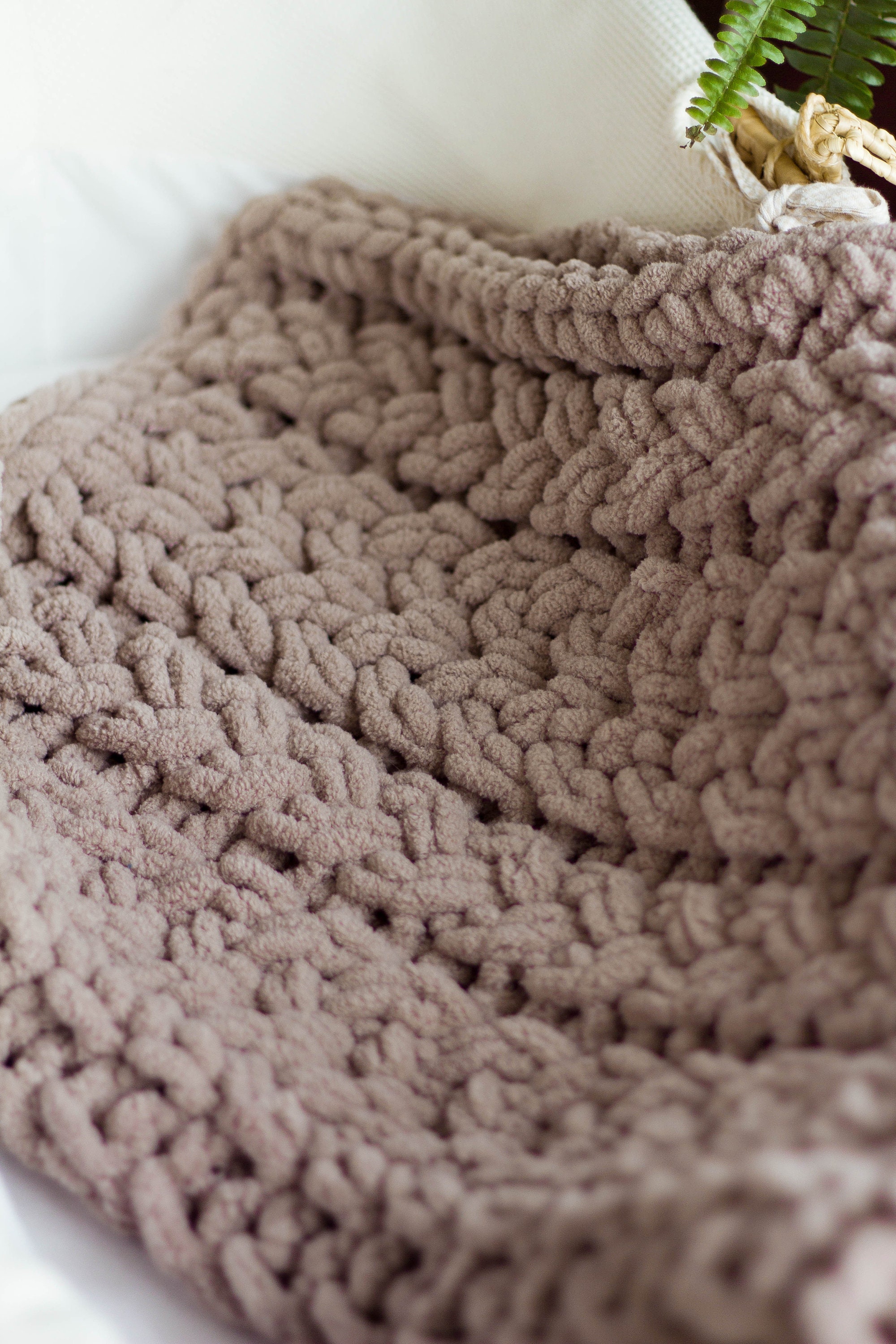 Beige Chunky Knit Blanket Gender Neutral Nursery Decor | Etsy