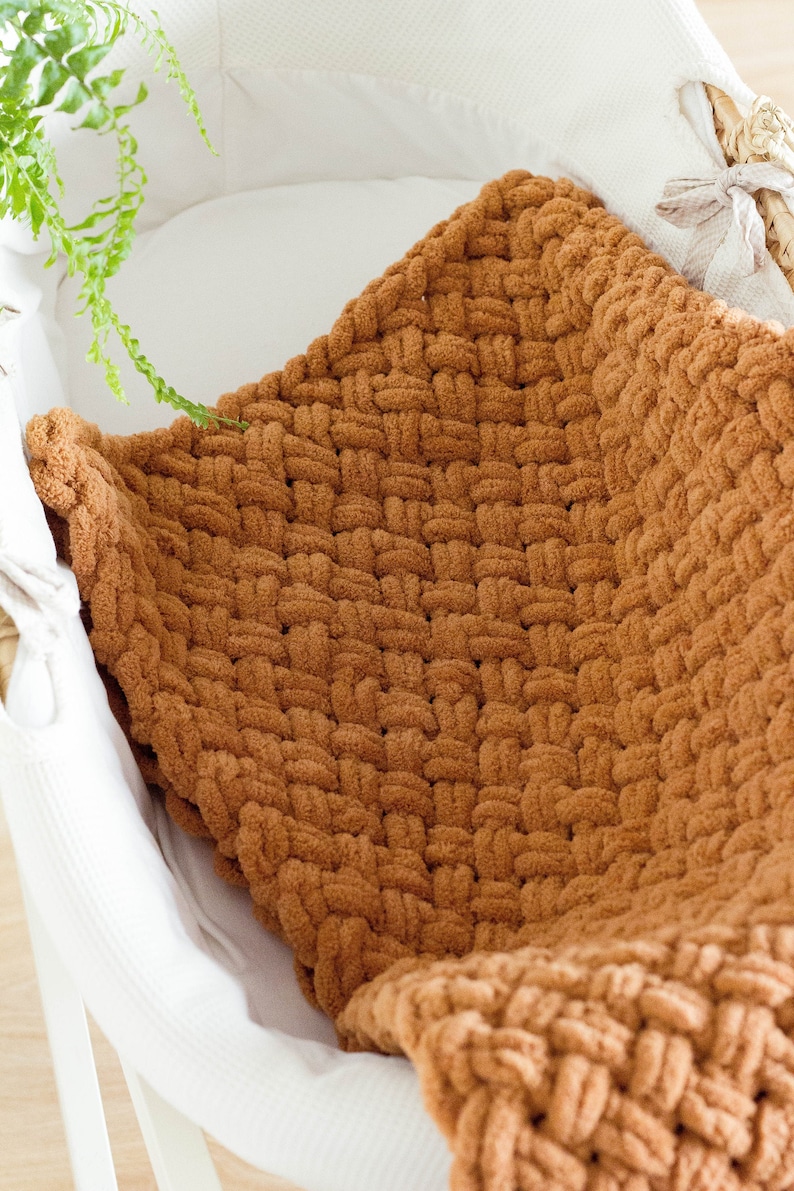 Burnt Orange Baby Blanket Burnt Orange Decor Unisex Baby Etsy