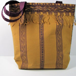 Middle Eastern Tribal Print Fabric Tote Bag Shoulder Bag Handbag Purse