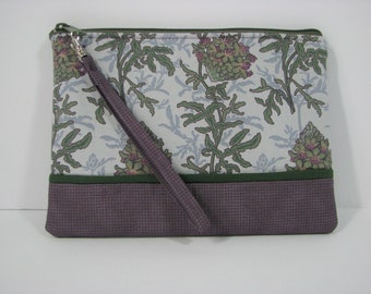 Art Nouveau Floral Fabric Clutch Bag Purse