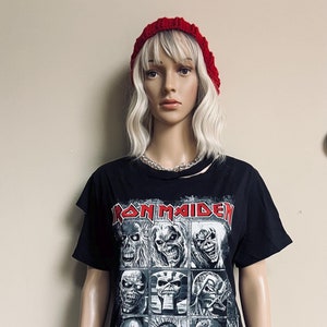 Iron Maiden shirt, Distressed Iron Maiden shirt, Vintage Iron Maiden shirt, grunge aesthetic, metal clothing, vintage band shirt