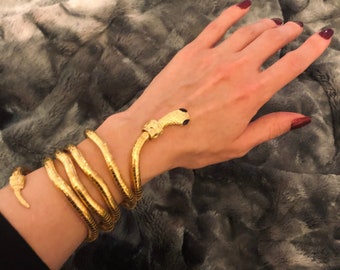 Snake bracelet, gold snake bracelet, Halloween jewelry, necklace, snake jewelry, Christmas Gift, Gift for her, 70s bracelet, Women bracelets
