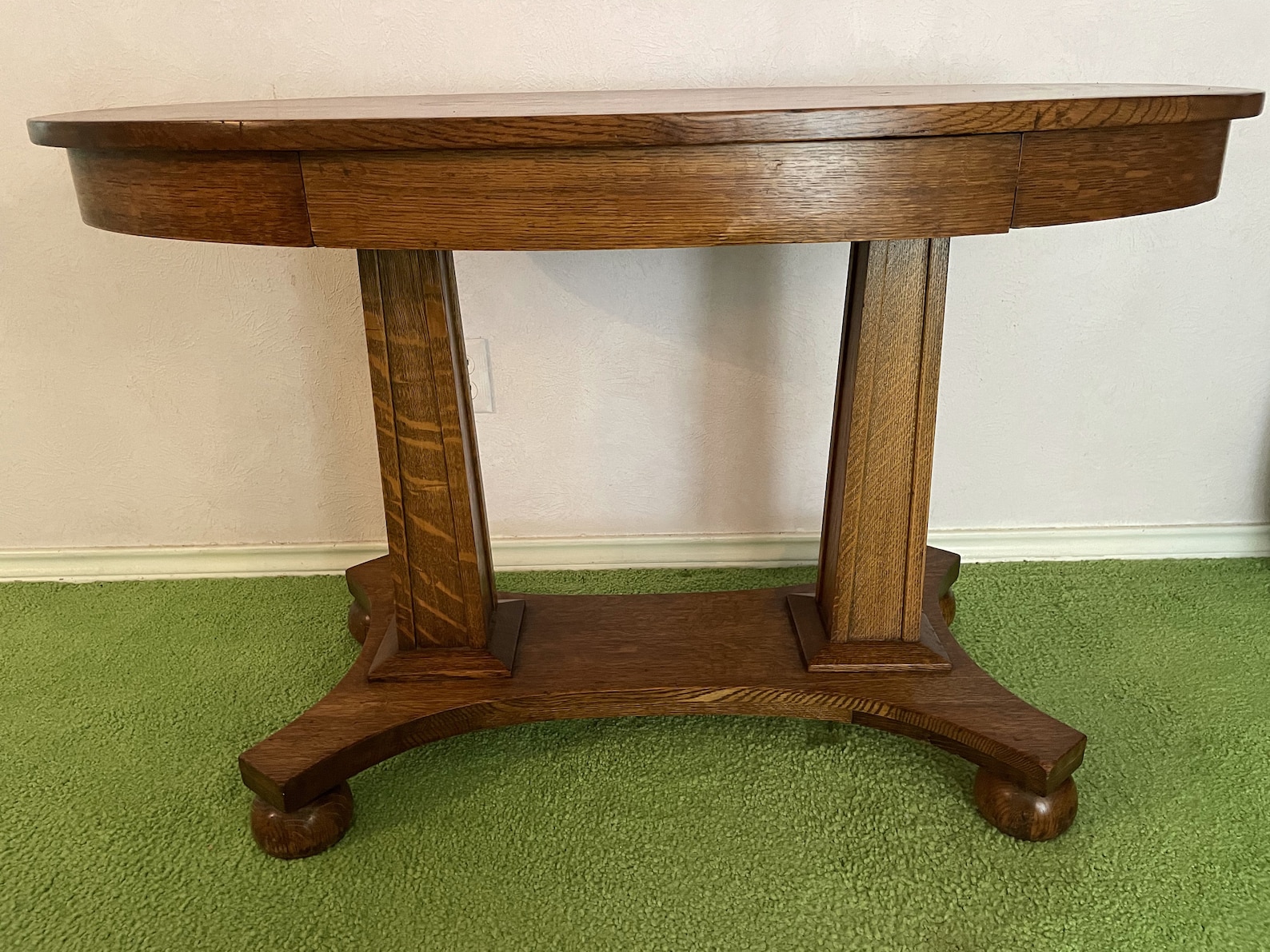 antique quarter sawn oak kitchen table