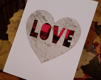 Greeting card/valentine's day/love/love/I love you/heart/handmade