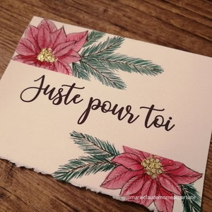Carte souhait, Carte de Noël fait main