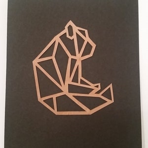 Carte souhait (2 en 1) fait à la main/ours/ourson/bear/carte voeux/carte souhait/sans texte/
