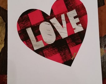 Greeting card/valentine's day/love/love/I love you/heart/handmade