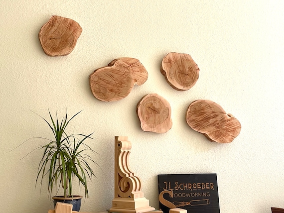 Live edge tree slice decor